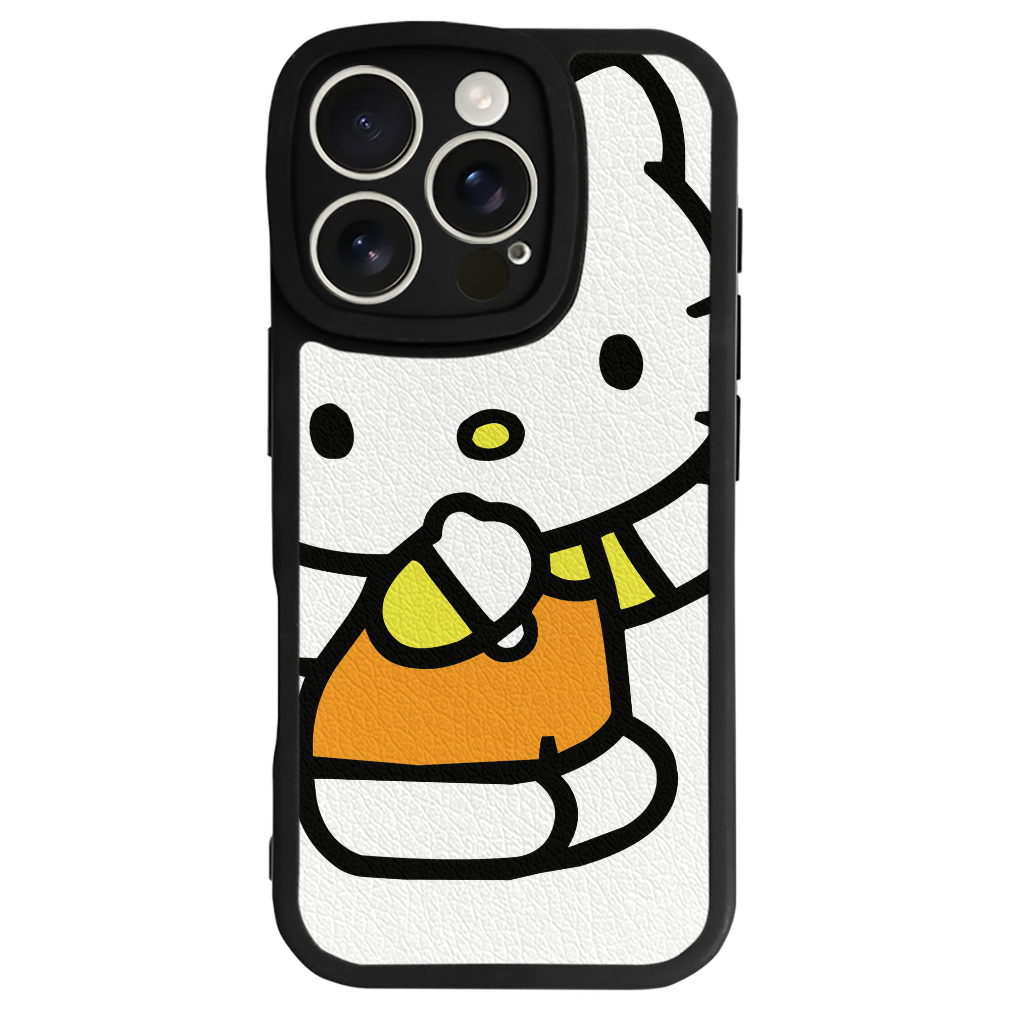 （画像用） Hello Kitty ハローキティ 【iPhone 16シリーズ対応】シリコンスマホケース（レザー調） 材質：シリコン